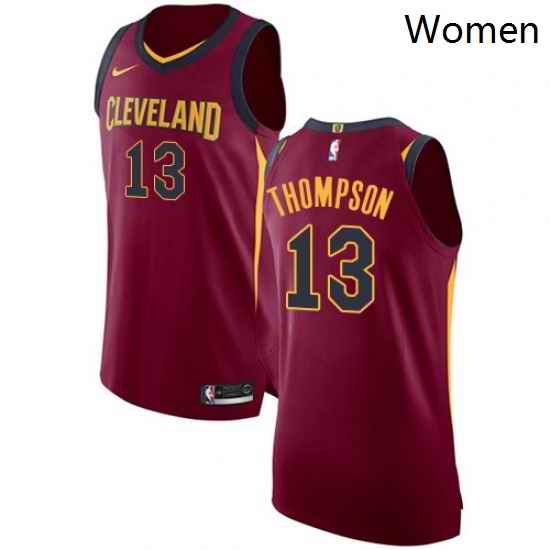Womens Nike Cleveland Cavaliers 13 Tristan Thompson Authentic Maroon Road NBA Jersey Icon Edition